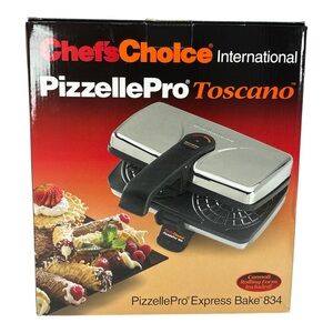 Chef's Choice International Pizzelle Pro Toscano Express Bake Maker 834 NEW